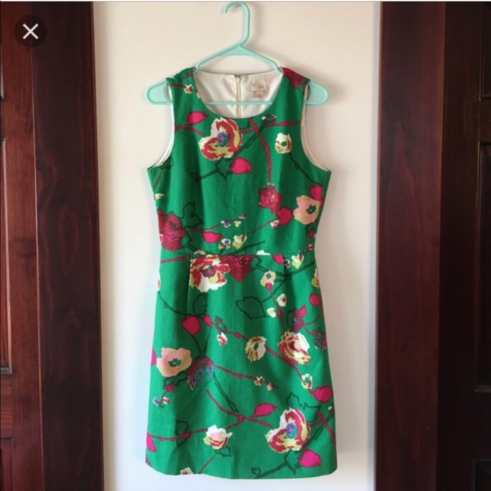 J Crew green floral drive size 4